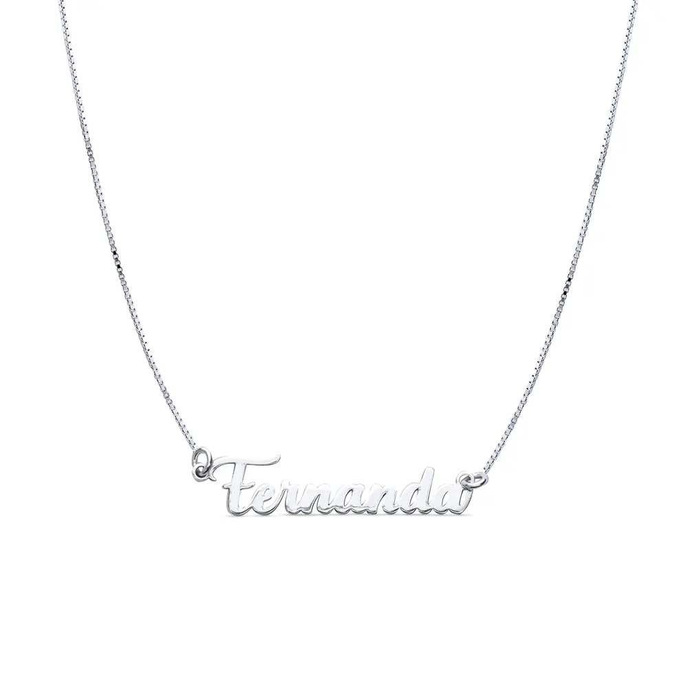Colar Prata Nome Personalizado 45Cm