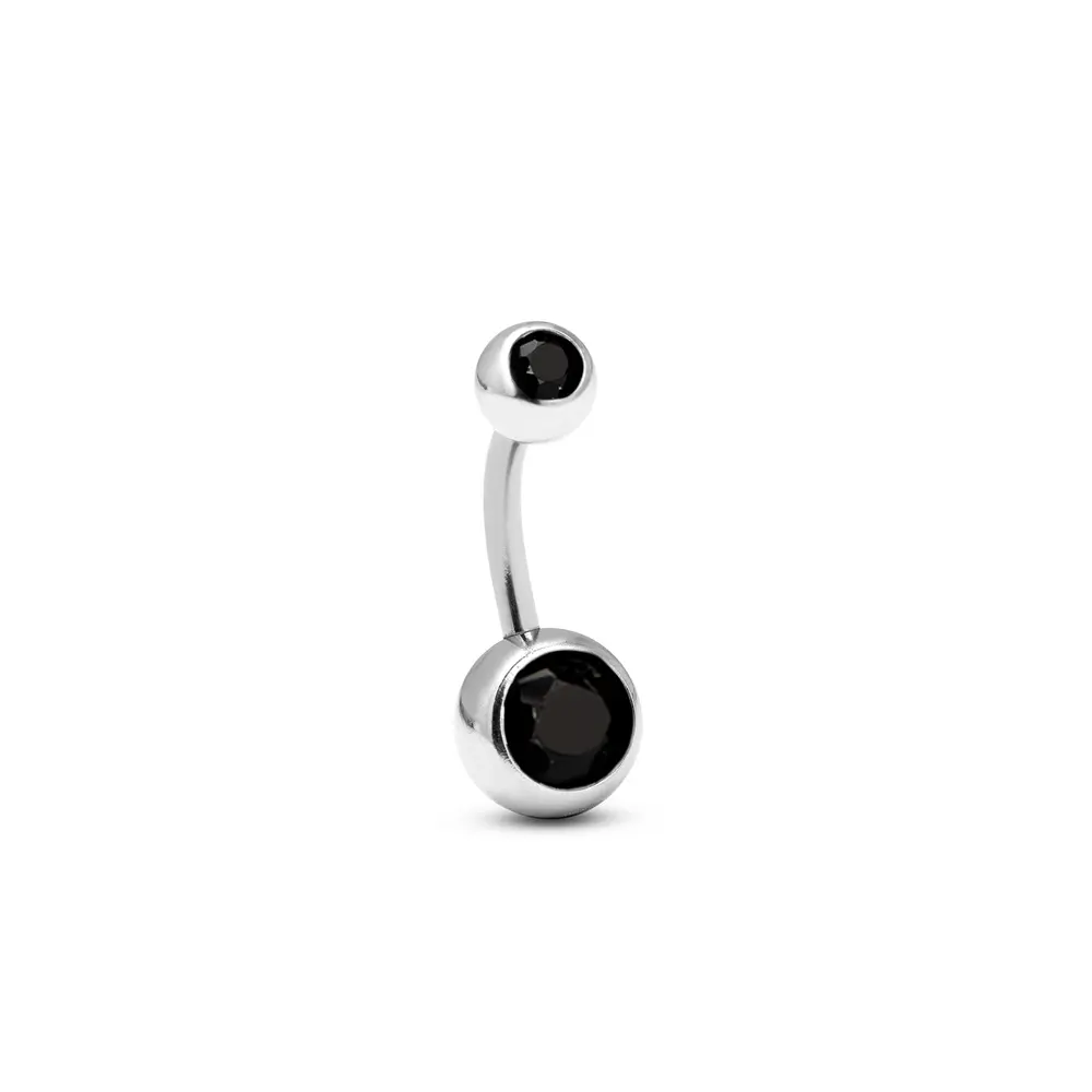 Piercing Aço De Umbigo Com Cristal