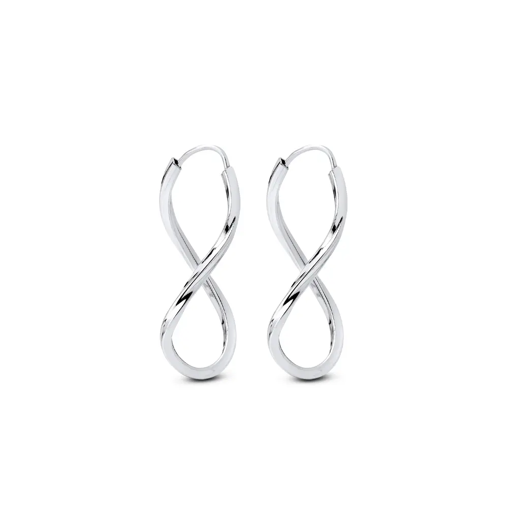 Brinco Prata Argola Ondulada M