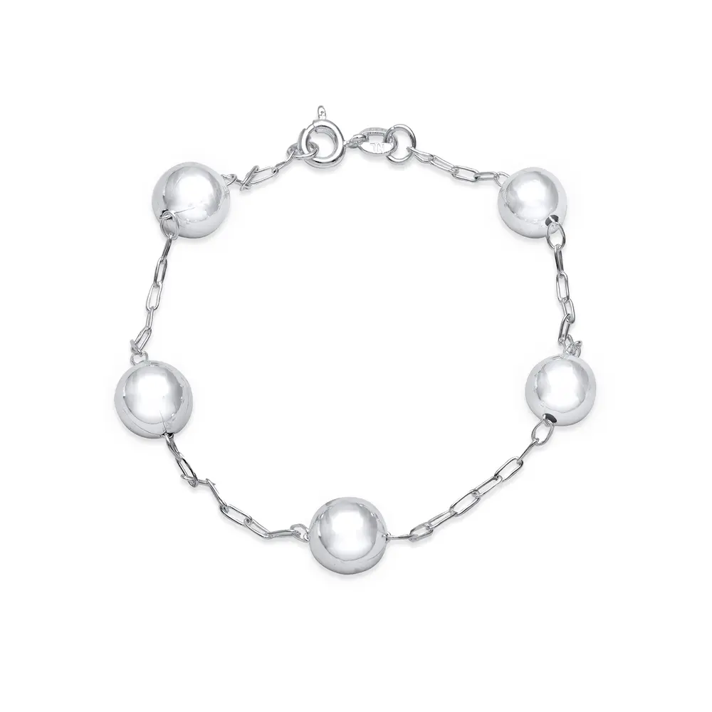 Pulseira Prata Bolinhas
