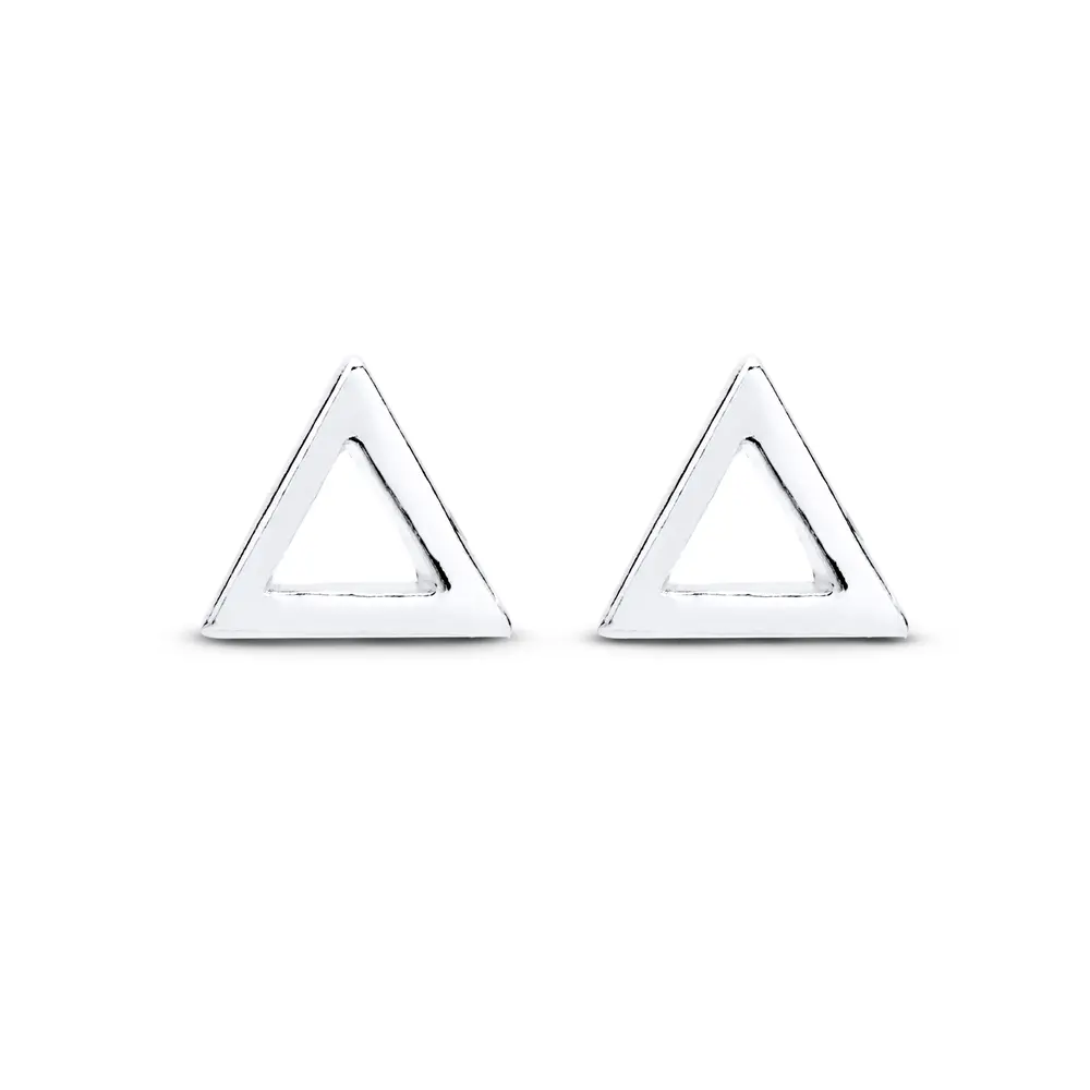 Brinco Prata Triangulo