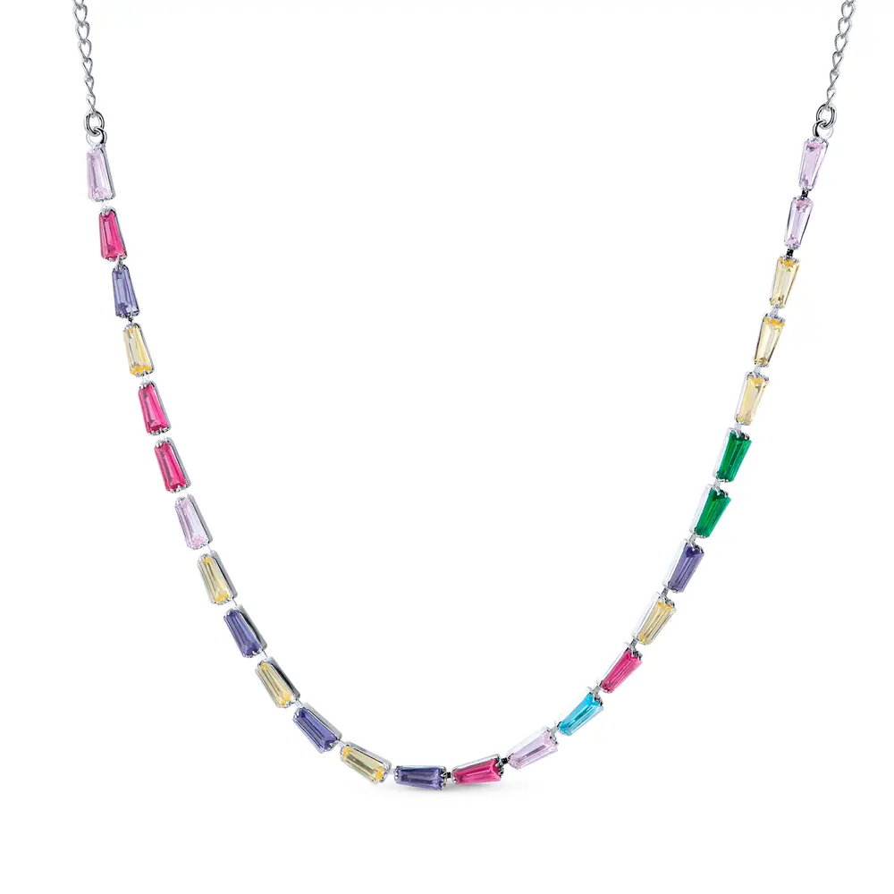 Choker Prata Leve Luz