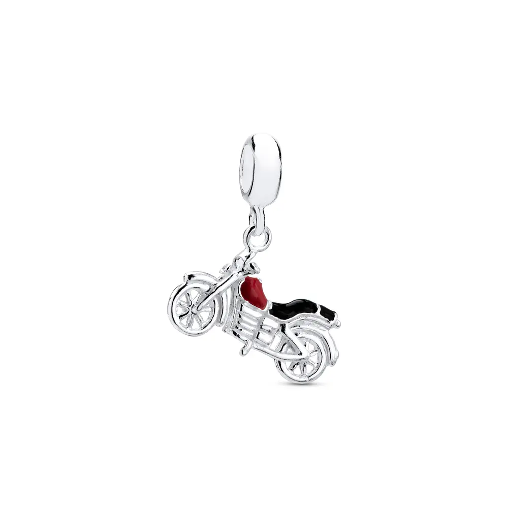 Berloque Prata Art Collection Motocicleta