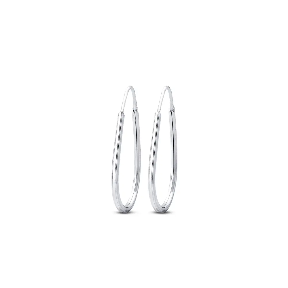 Brinco Prata Argola Gota Pp