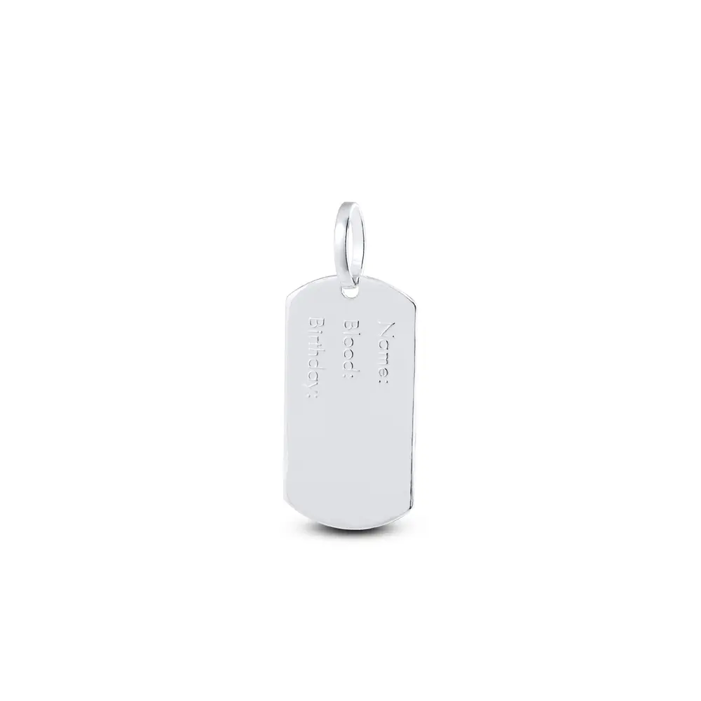 Pingente Prata Placa Militar