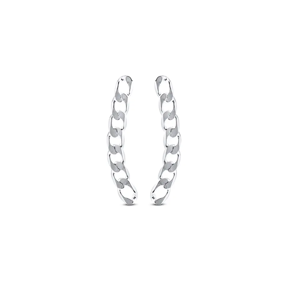 Brinco Ear Cuff Prata Leve Elos