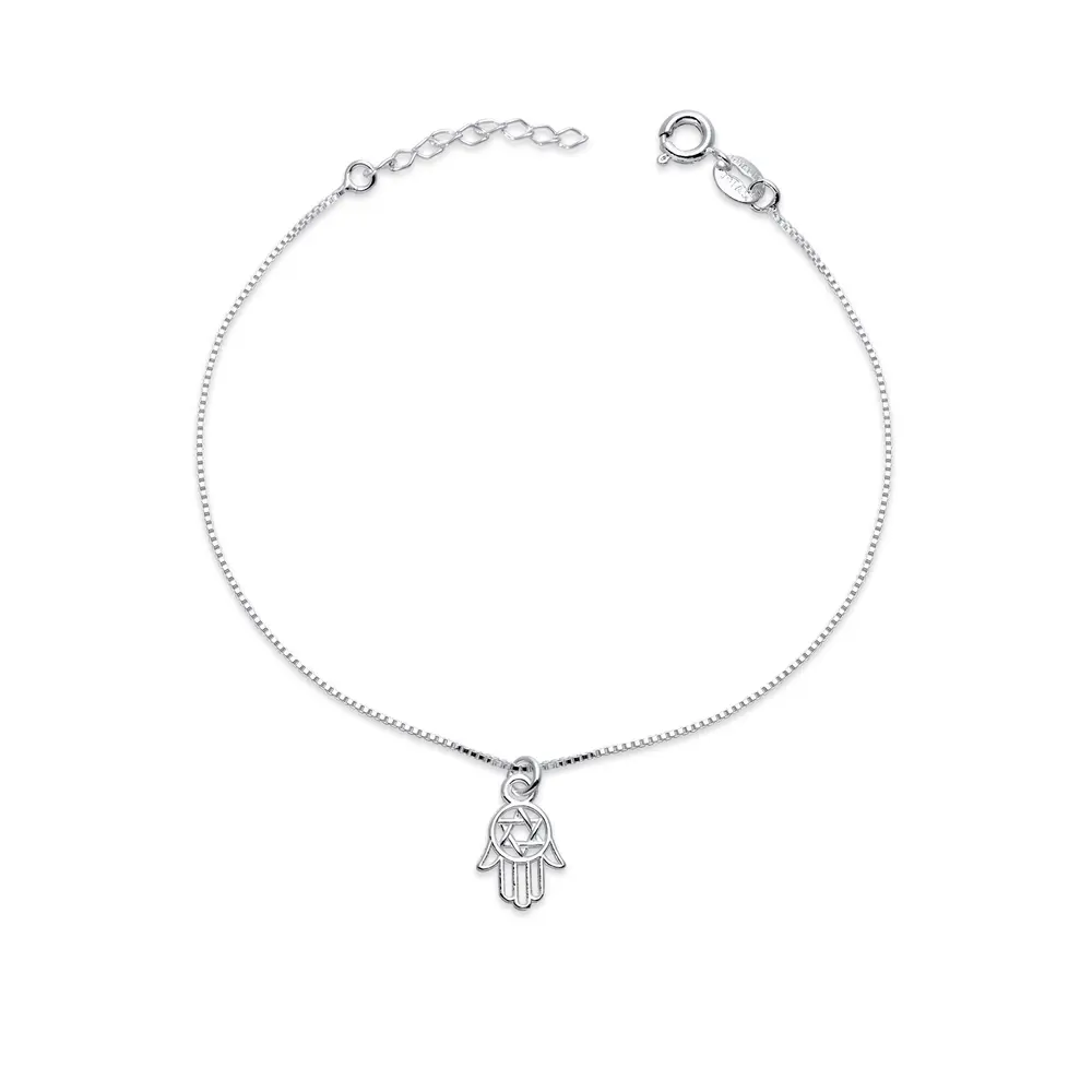 Pulseira Prata Mão De Fatima