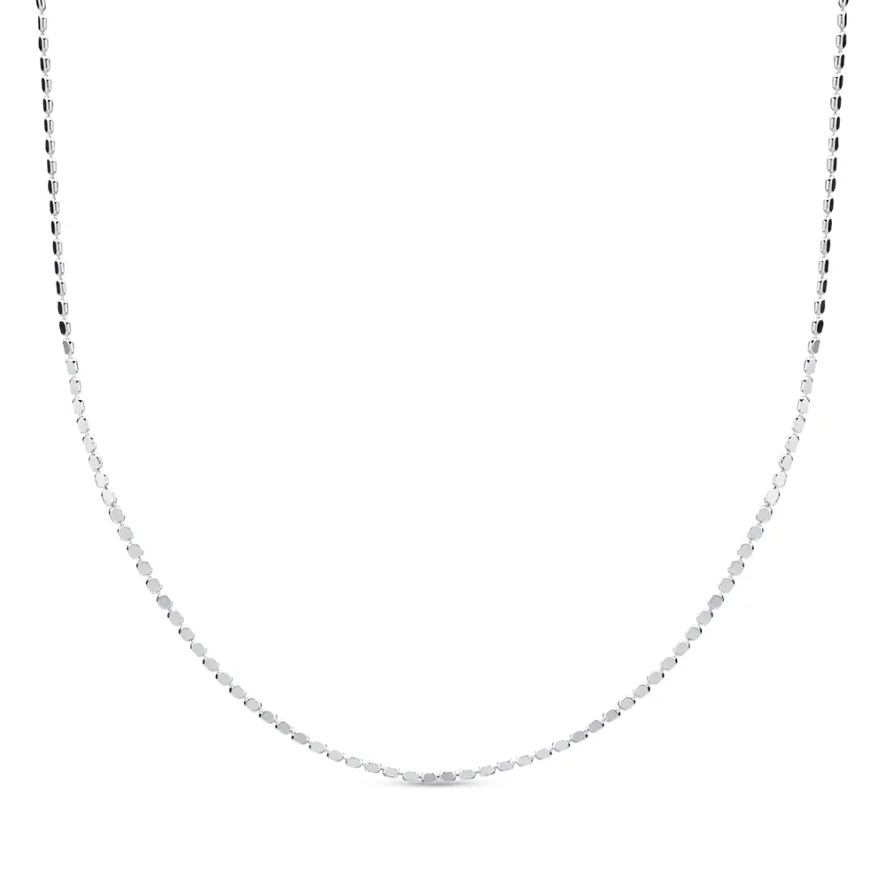 Choker Prata Leve Bolinhas Achatadas