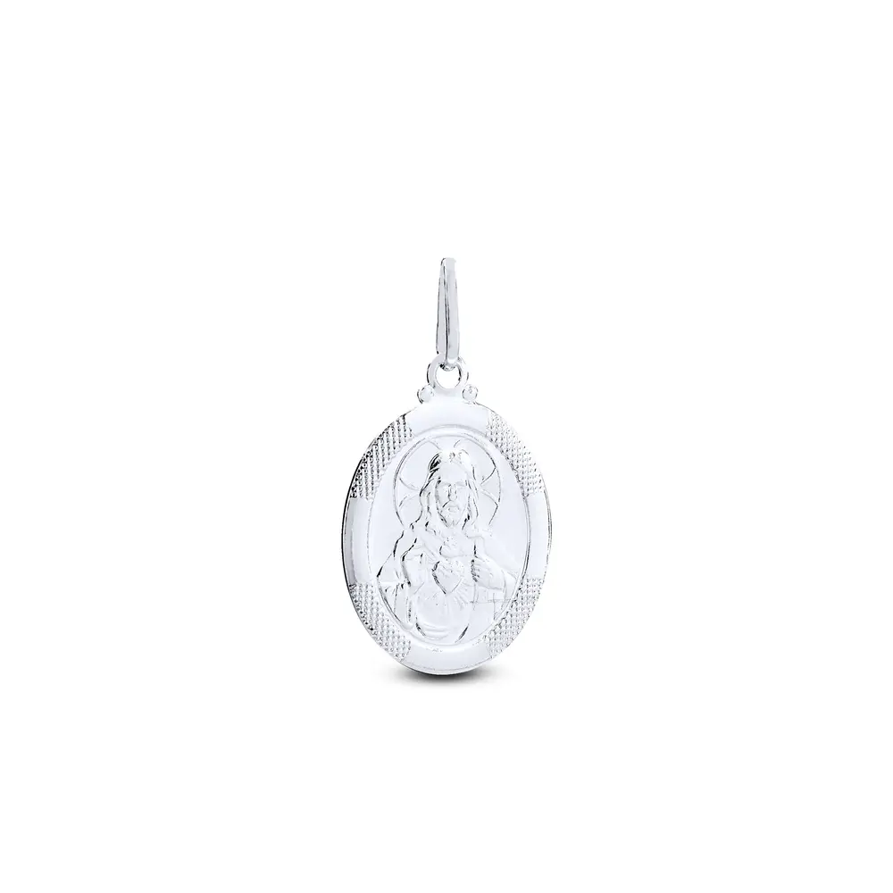 Pingente Prata Sagrado Coraçãode Jesus