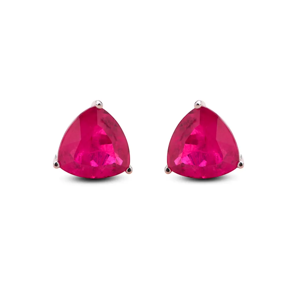 Brinco Banho Rodio Cristal Fusion Rosa