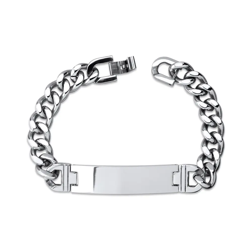 Pulseira Aço Masculina Placa 21cm