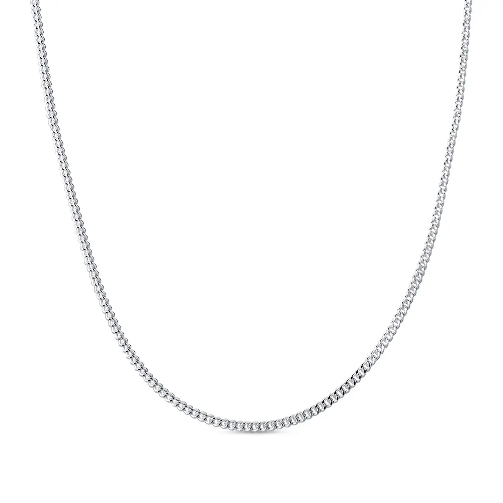 Corrente Prata Grumet 50Cm 0,5mm