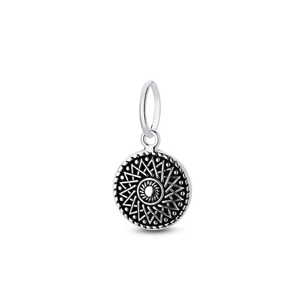 Pingente Prata Mandala Envelhecida P