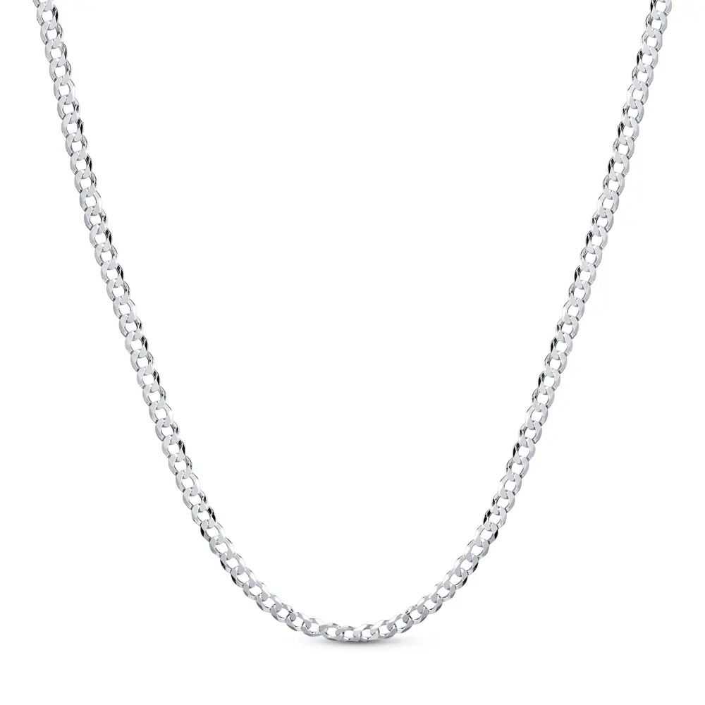 Corrente Prata Masculina Grumet 70cm 4mm