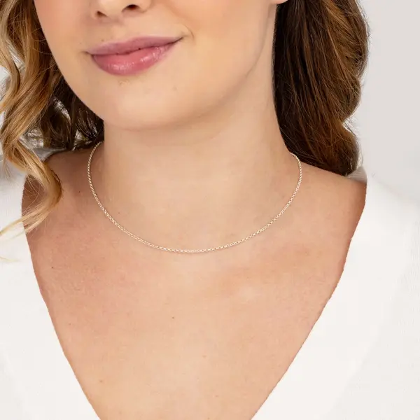 Gargantilha Prata Portuguesa 40cm 2mm