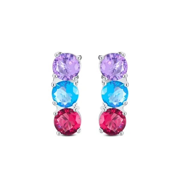 Brinco Ear Cuff Prata Leve Colors Shapes Gotas