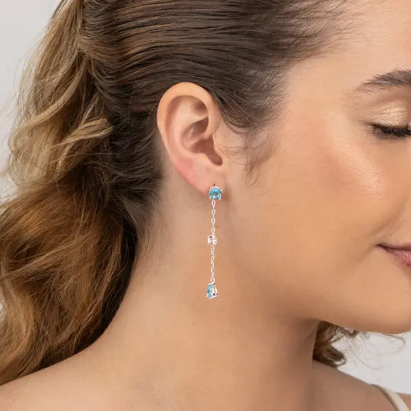 Brinco Prata Leve Colors Shapes Fio