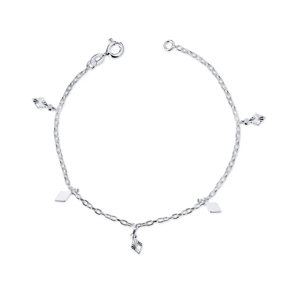 Pulseira Prata Infantil Pingentes