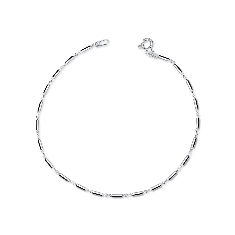 Pulseira Prata Canutilhos Diamantados