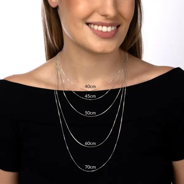 Corrente Prata Veneziana 70cm 0,5mm