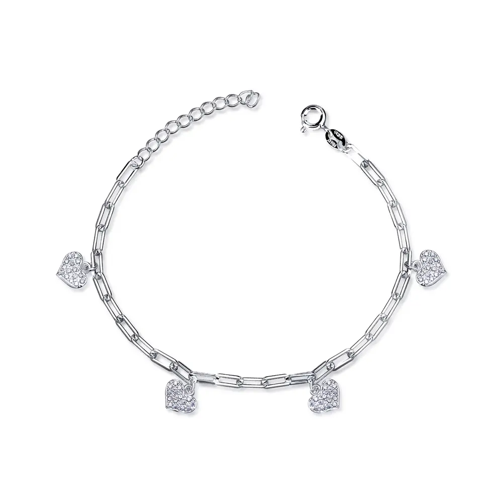 Pulseira Prata Com Zircônias