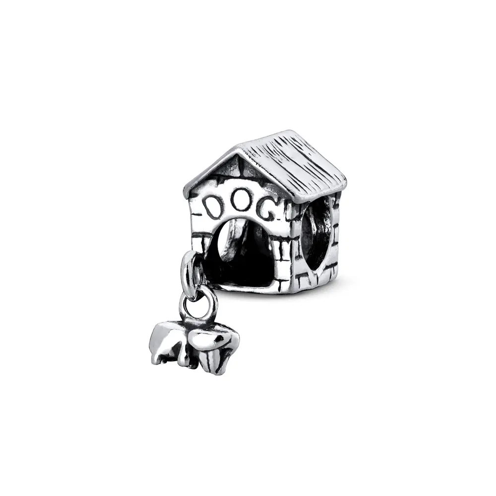 Berloque Prata Art Colection Casinha De Cachorro