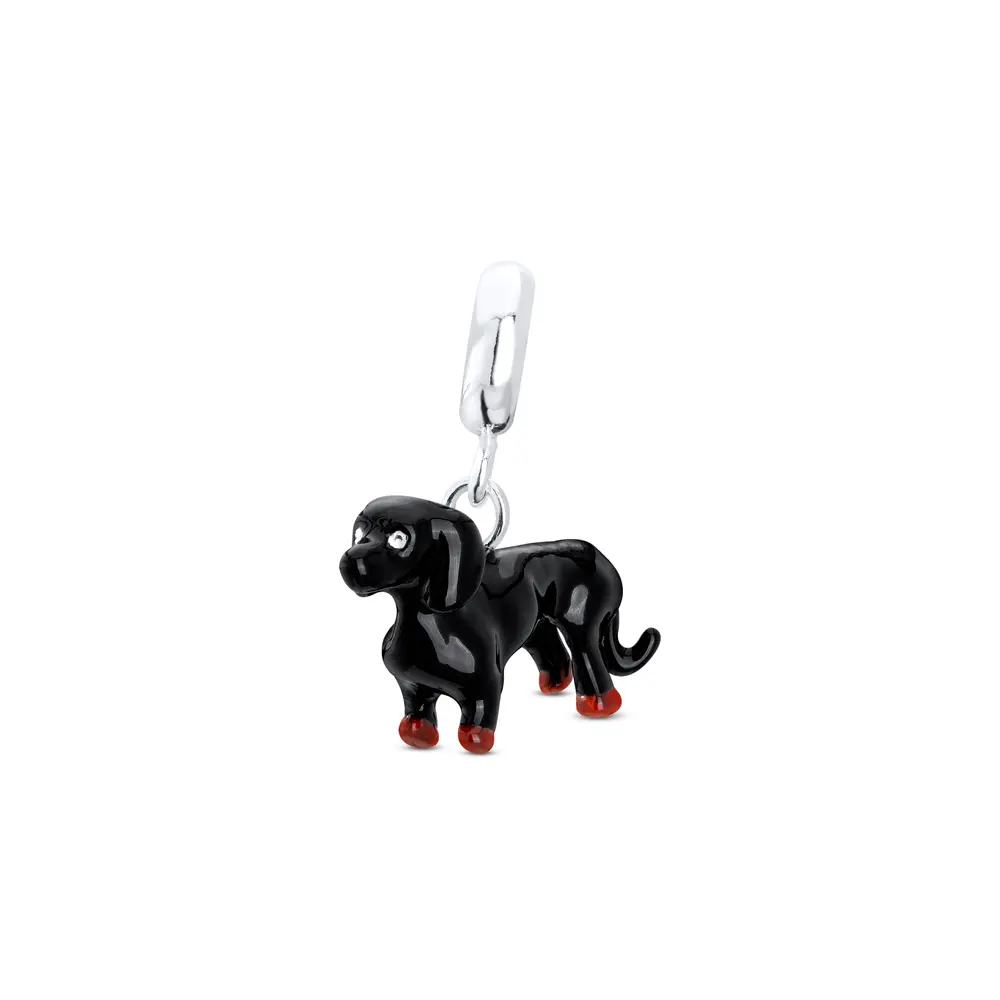 Berloque Prata Art Colection Cachorro Salsicha
