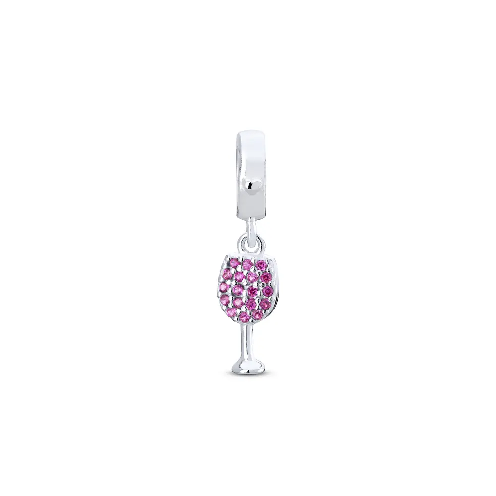 Berloque Prata Art Colection Taça Com Zircônias