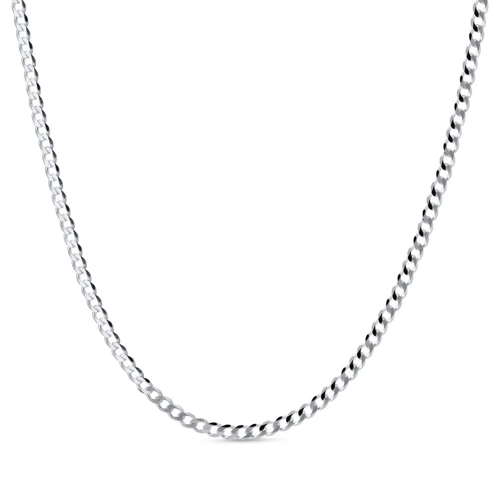 Corrente Prata Masculina Grumet 70cm 4mm