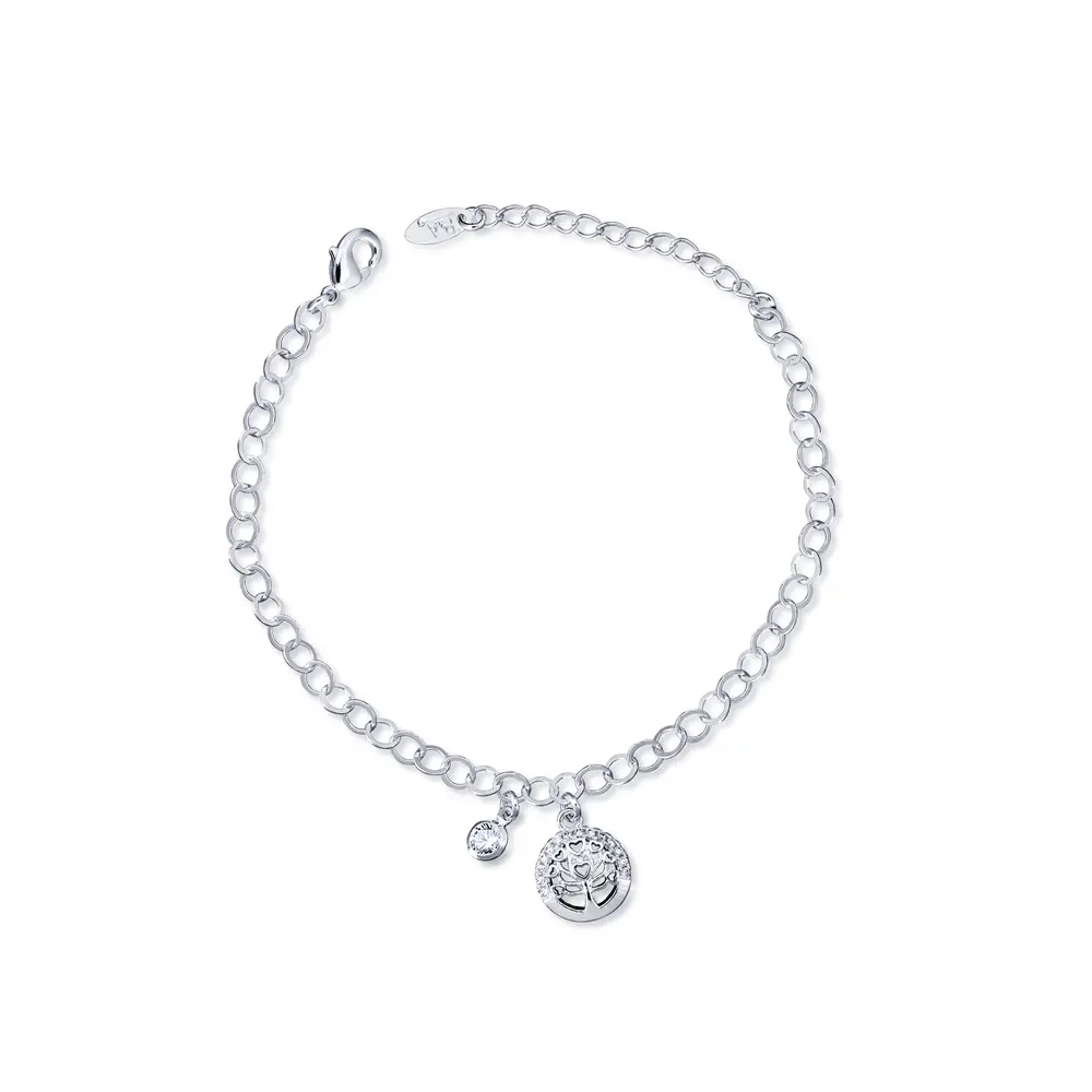 Pulseira Prata Leve Arvore Da Vida