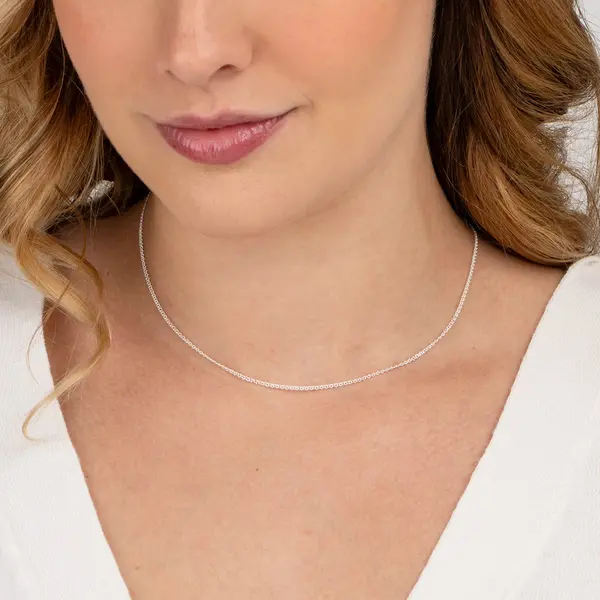 Corrente Prata Grumet 40cm 1,6mm