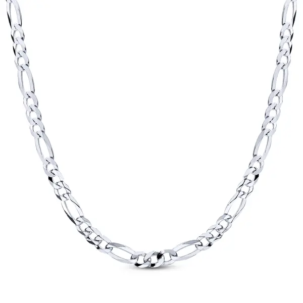 Corrente Prata Masculina Figaro 60cm 4mm