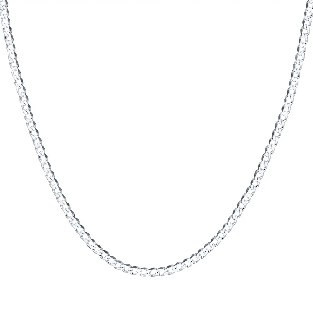 Corrente Prata Masculina Grumet 70 Cm