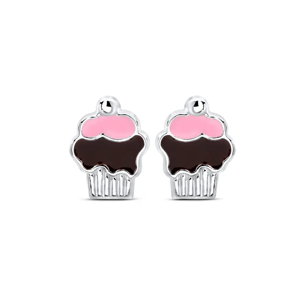 Brinco Prata Cupcake