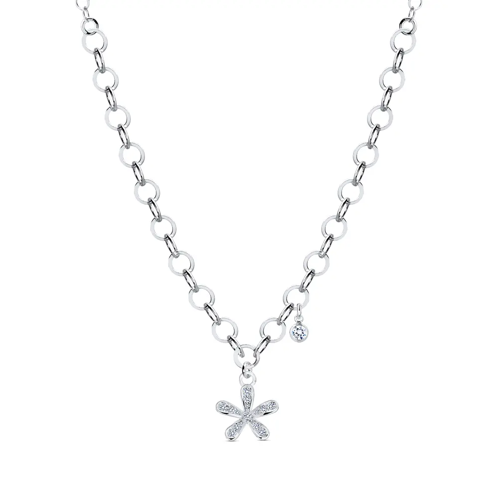 Colar Prata Leve Freedom Floral