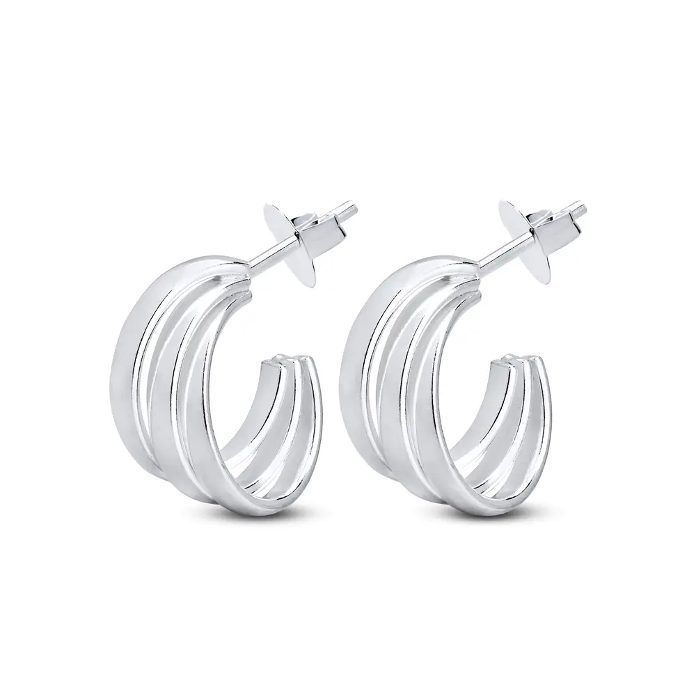 Brinco Prata Estilo Argola Pequeno Liso