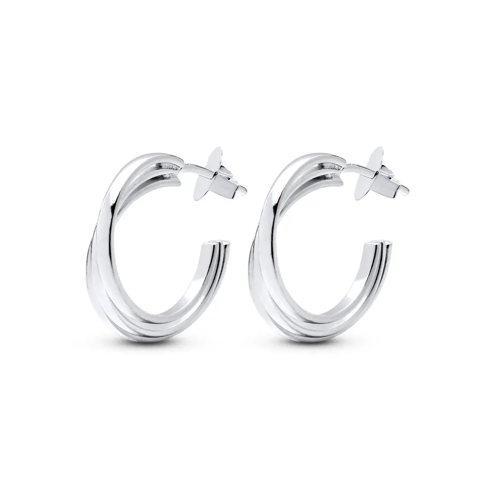 Brinco Prata Estilo Argola Grande Liso