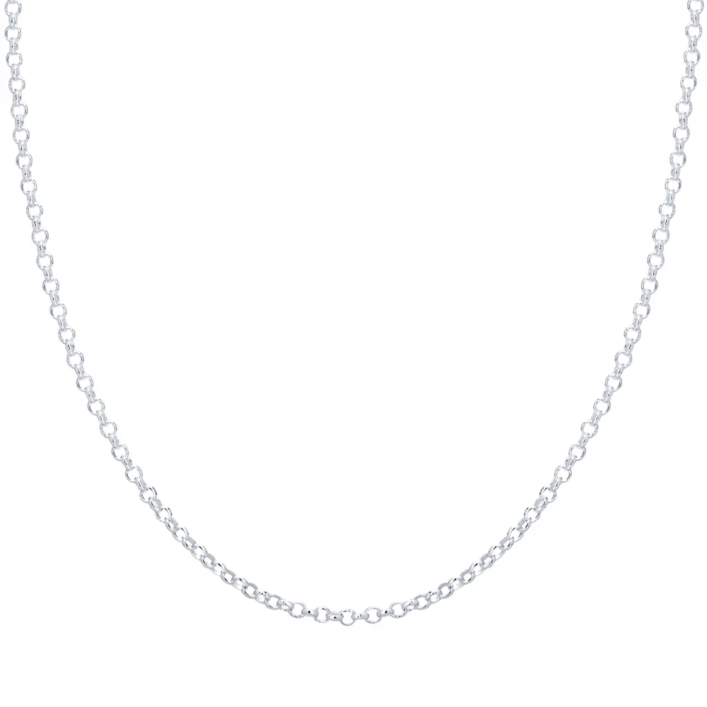Corrente Prata Masculina Grumet 60 Cm