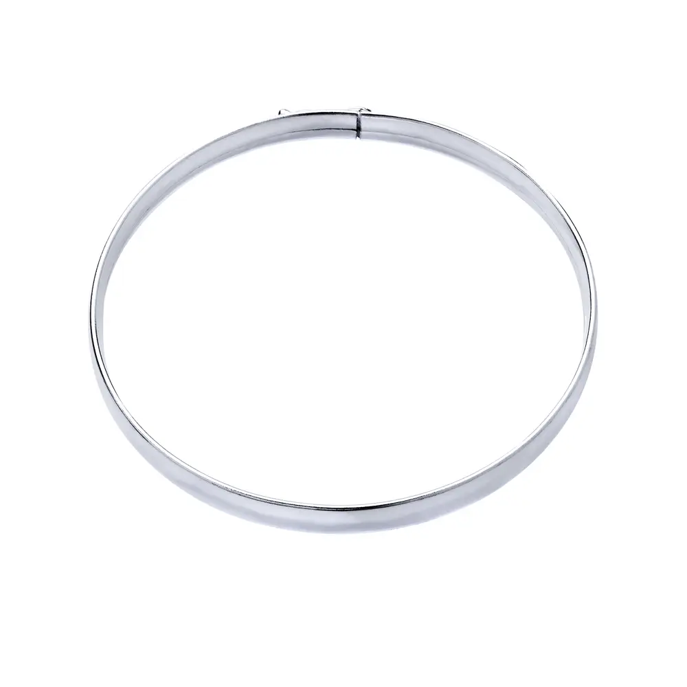 Bracelete De Prata Liso Grosso