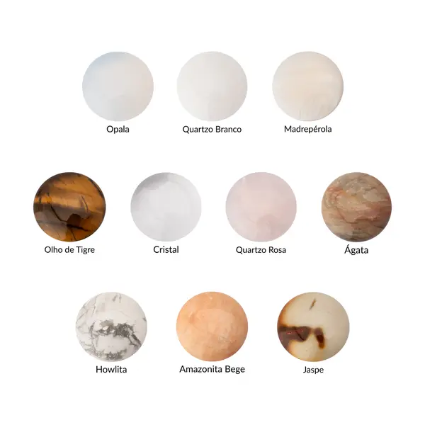 Colar Relicário Banho Rodio Formato De Coração 7 Pedras Naturais Sortidas