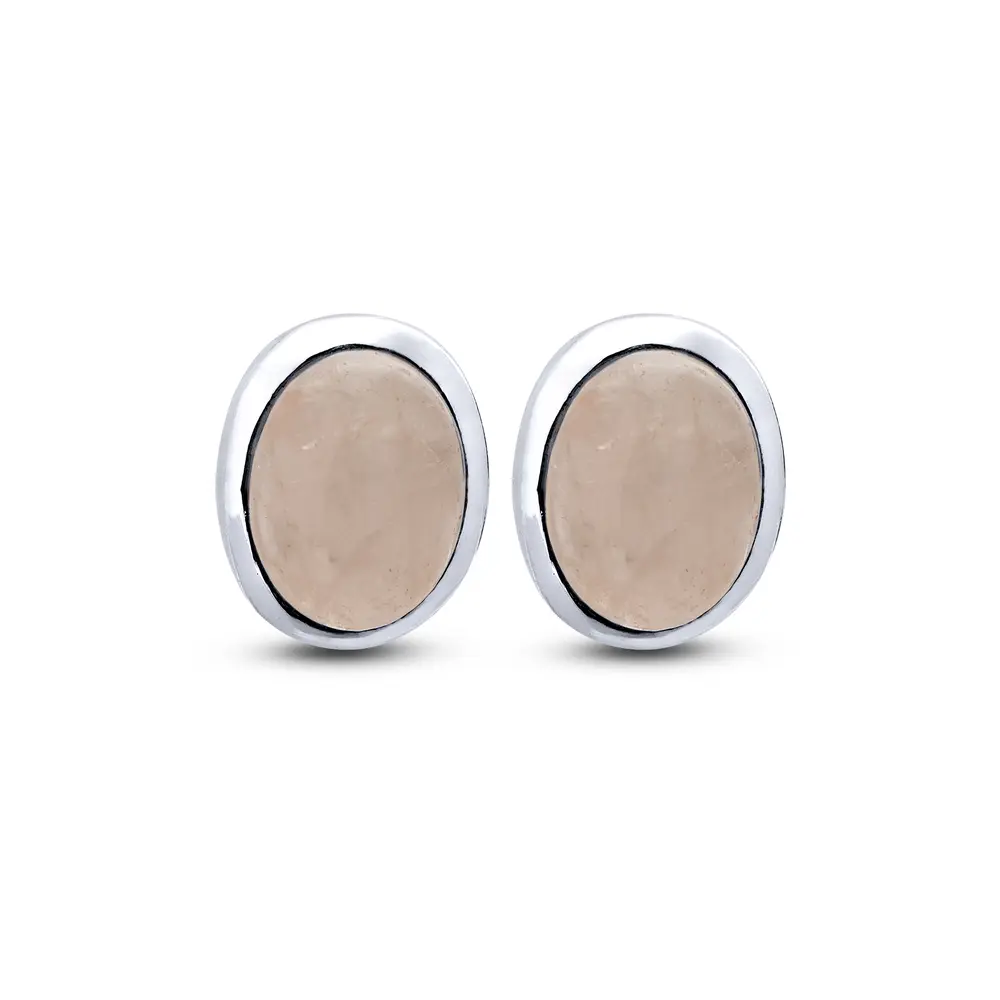 Brinco  Prata Quartzo Rosa
