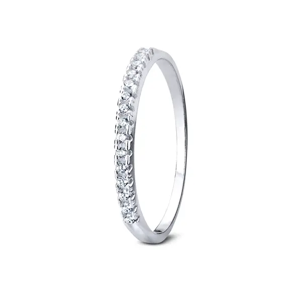 Anel  Prata Meia  Aliança