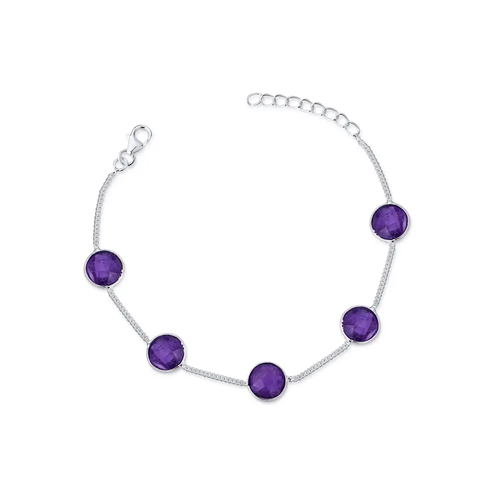 Pulseira Prata Ametista