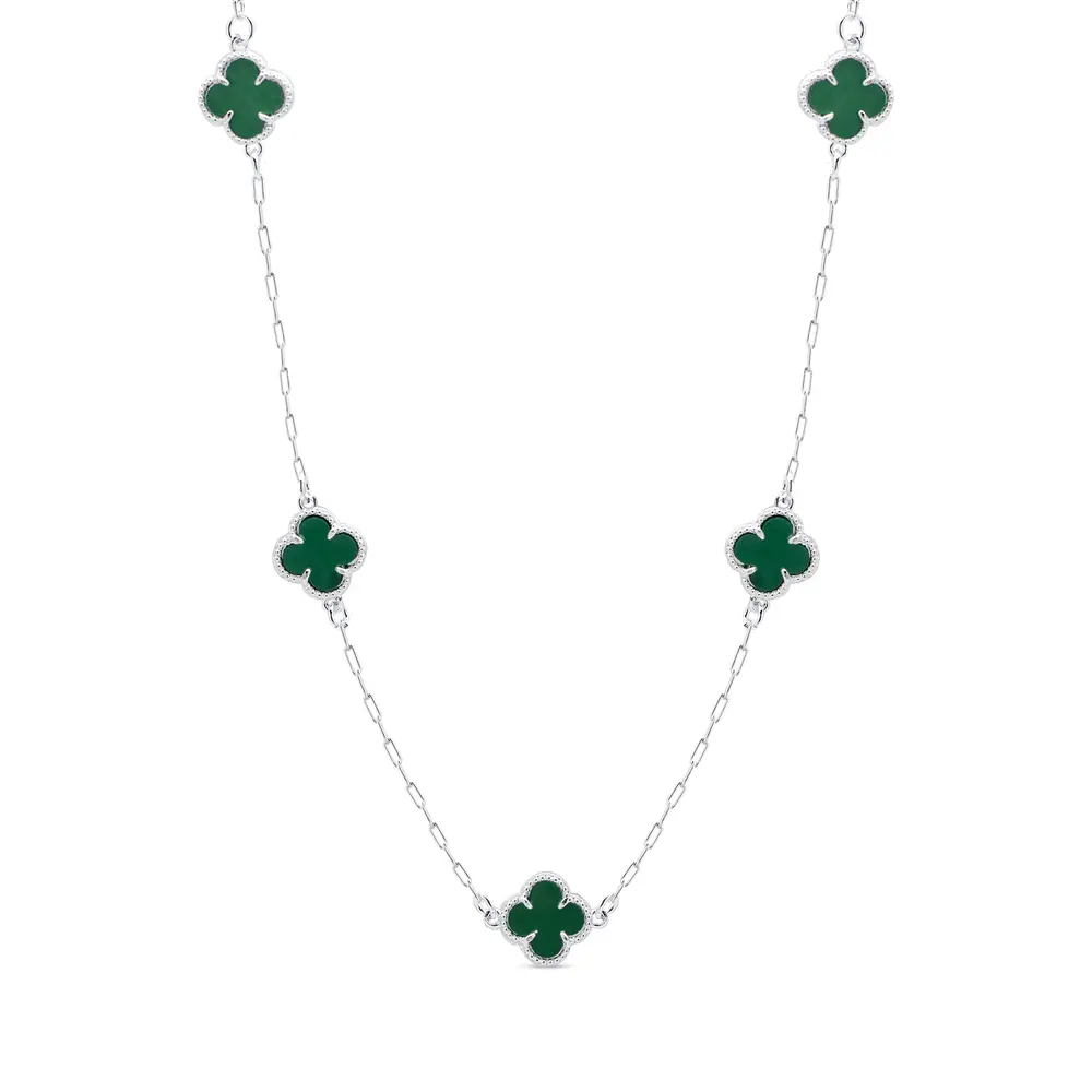 Choker Prata Leve Trevo