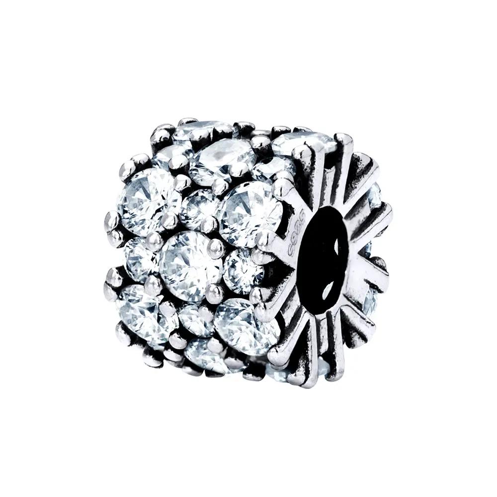 Berloque Prata Art Colection   Zircônias Brancas