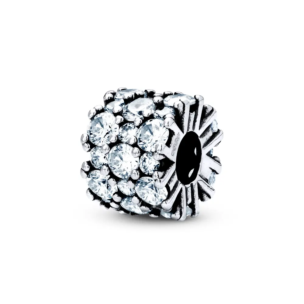 Berloque Prata Art Colection   Zircônias Brancas