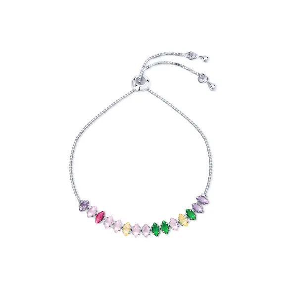 Pulseira  Prata Leve Riviera Colorida