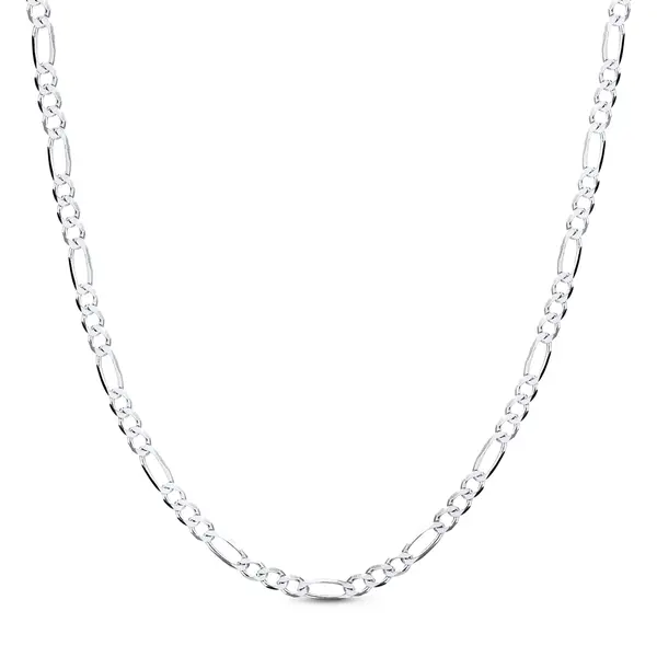 Corrente Prata Masculina Figaro 70cm 3mm