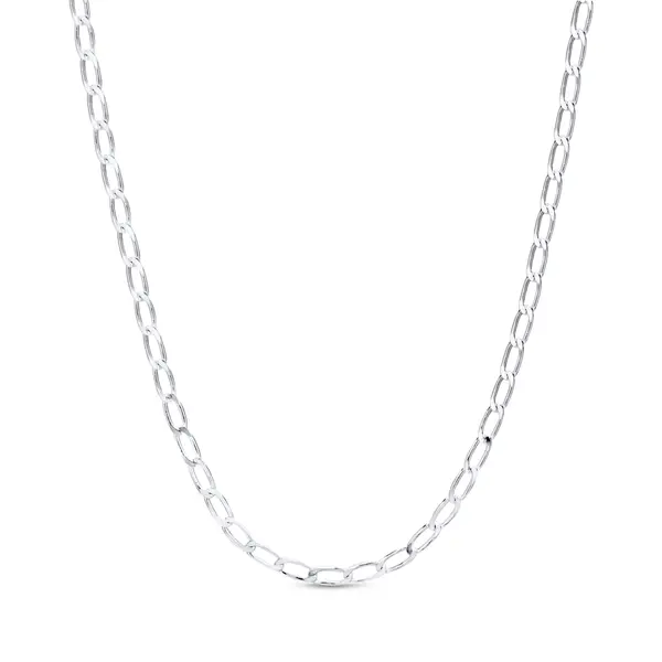 Corrente Prata Masculina Elos Iguais 60cm 2mm