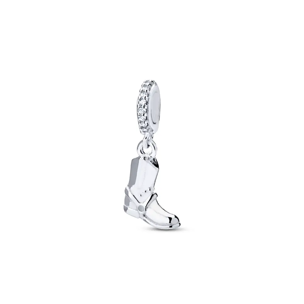 Berloque Prata Art Colection Bota Com Zircônias